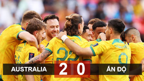 Kết quả Australia 2-0 Ấn Độ: Australia thắng vất vả 